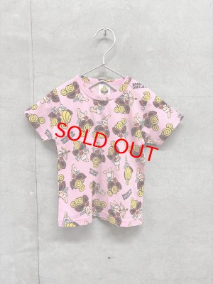 画像1: MY FIRST HYSTERIC 　ANGEL MINI総柄 半袖Tシャツ　　サイズ；90     29；ピンク系	 (1)
