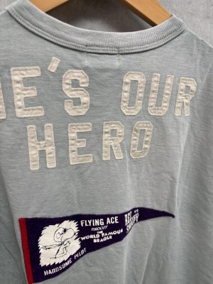 画像4: 30%off 2026春夏　DENIMDUNGAREE　ビンテージテンジク SNOOPY HERO TEE　28；ライトグリーン　　サイズ；02 (4)