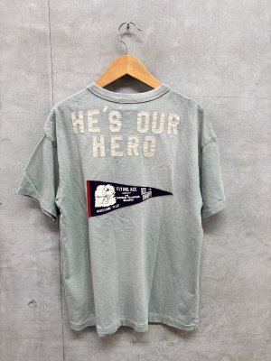 画像3: 30%off 2026春夏　DENIMDUNGAREE　ビンテージテンジク SNOOPY HERO TEE　28；ライトグリーン　　サイズ；02 (3)