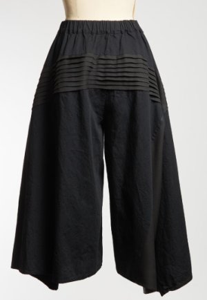 画像2: gomme　デニムタックパンツ 　２；黒　サイズ；M (2)