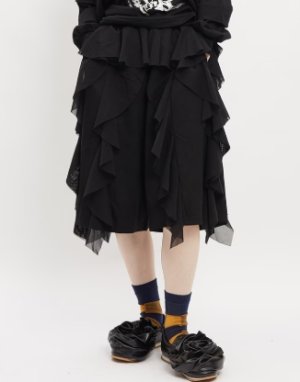 画像3: gomme　フリルポンチパンツ　3；黒　サイズ；M (3)
