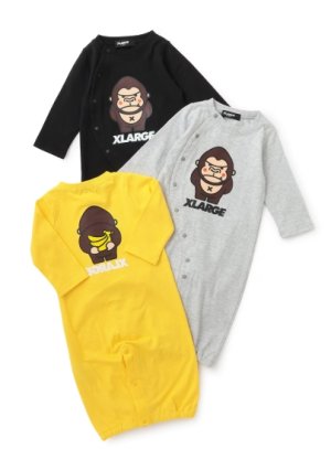 画像1: XLARGE KIDS　　バックスタイルファニーゴリラ2WAYオール　　サイズ；50-70 (1)