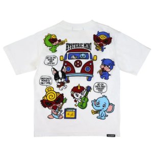 画像2: Hystericmini  HYS MINI BAND WAGON SESSION 半袖Tシャツ　　00；ホワイト (2)