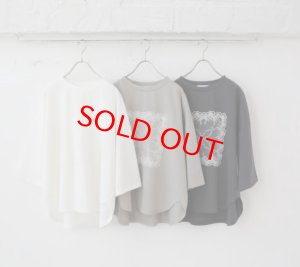 画像1: 2026秋冬　YARRA 　シルキータッチ５分袖レースTEE　01；ホワイト　　FREE (1)