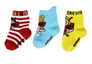 画像1: ☆MY FIRST HYSTERIC　　　ALL STARS BABY 3P ソックス　　90；マルチ (1)