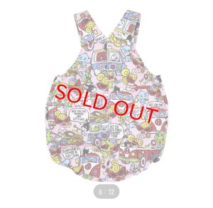画像2: MY FIRST HYSTERIC   総柄オーバーオール　29:ピンク系　サイズ:M(90cm) (2)