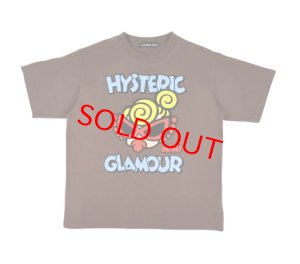 画像1: Hystericmini　　 MINI FACE WITH SPEECH BALLOON 半袖Tシャツ　　70；ブラウン (1)