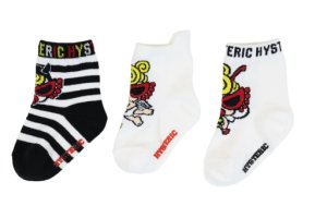 画像1: ☆MY FIRST HYSTERIC　　　ALL STARS BABY 3P ソックス　　00；ホワイト (1)