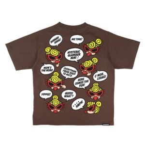 画像2: Hystericmini　　 MINI FACE WITH SPEECH BALLOON 半袖Tシャツ　　70；ブラウン (2)