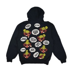 画像2: Hystericmini　　MINI FACE WITH SPEECH BALLOON 裏毛 パーカー 　ADULT SIZE；M　　10；ブラック　 (2)