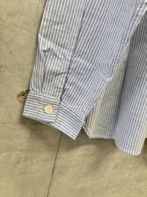 画像3: NAYURAL LAUNDRY  　オックスファーマーシャツ　401 サックスストライプ　 (3)