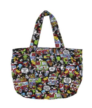 画像2: Hystericmini　　BAND WAGON総柄 ペアレンツバッグ　　14；ブラック (2)