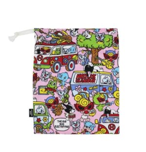 画像1: Hystericmini　　BAND WAGON 総柄 綿オックス 巾着　　29；ピンク　 (1)