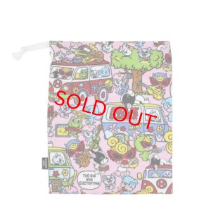 画像1: Hystericmini　　BAND WAGON 総柄 綿オックス 巾着　　29；ピンク　 (1)