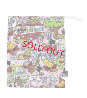 画像2: Hystericmini　　BAND WAGON 総柄 綿オックス 巾着　　29；ピンク　 (2)