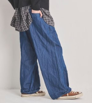 画像3: Veritecoeur　カーブパンツ　INDIGO BLEACH　　サイズ；F (3)