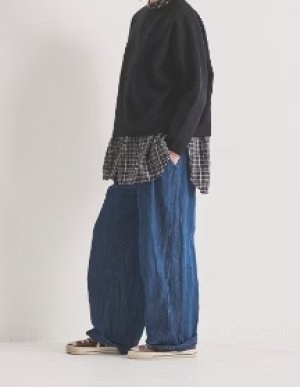 画像2: Veritecoeur　カーブパンツ　INDIGO BLEACH　　サイズ；F (2)