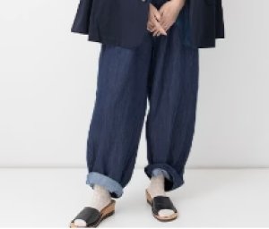 画像1: Veritecoeur　カーブパンツ　 INDIGO ONE WASH　サイズ；F (1)