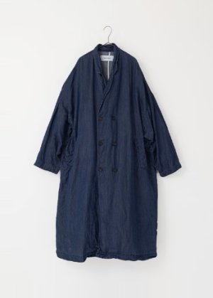 画像1: Veritecoeur　ダブルボタンコート　　 INDIGO ONE WASH　サイズ；F (1)