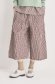 画像1: Veritecoeur　 ワイドクロップドパンツ　 BROWN×ECRU CHECK　サイズ；F (1)