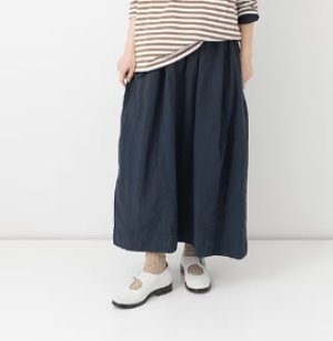 画像1: Veritecoeur　バレルスカート　DARK NAVY　サイズ；F (1)