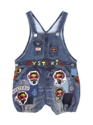 画像1: MY FIRST HYSTERIC MINI      DEVILKIN Like a denim Viscotex サロペット　　45；インディゴ　　サイズ；FREE(80-90cm)  (1)