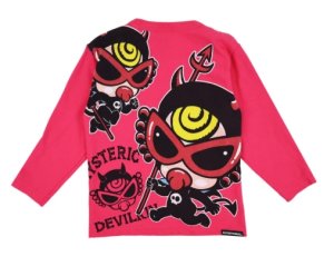 画像2: MY FIRST HYSTERIC MINI      DEVILKIN 長袖Tシャツ　  26；マゼンタ (2)