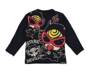 画像2: MY FIRST HYSTERIC MINI      DEVILKIN 長袖Tシャツ　  10；ブラック (2)