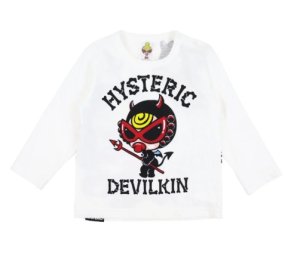 画像1: MY FIRST HYSTERIC MINI      DEVILKIN 長袖Tシャツ　  00；ホワイト (1)