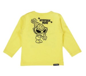 画像2: MY FIRST HYSTERIC MINI      HAPPY BIRTHDAY TO YOU 長袖Tシャツ　61；レモンイエロー (2)