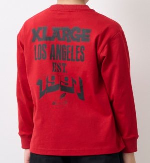 画像2: XLARGE KIDS　バックプリント長袖Tシャツ　71；ワインレッド (2)