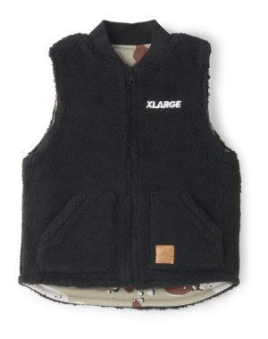 画像1: XLARGE KIDS　 OGリバーシブルベスト　　80；黒　　 (1)