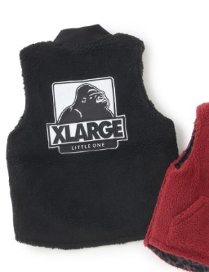 画像3: XLARGE KIDS　 OGリバーシブルベスト　　80；黒　　 (3)
