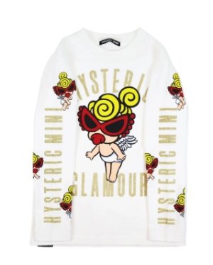 画像3: MY FIRST HYSTERIC MINI    GLITTERING ANGEL MINI 長袖Tシャツ　25；ピンク (3)