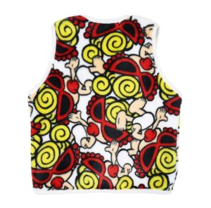 画像2: MY FIRST HYSTERIC MINI     BABY MINI総柄 マイクロフリースベスト　　04；ホワイト系 (2)