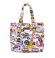 画像1: Hystericmini　　MOTOR BABY 総柄 横長トートバッグ　04；ホワイト系 (1)