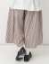 画像2: Veritecoeur　ワイドクロップドパンツ　 BROWN×ECRU STRIPE　サイズ；F (2)