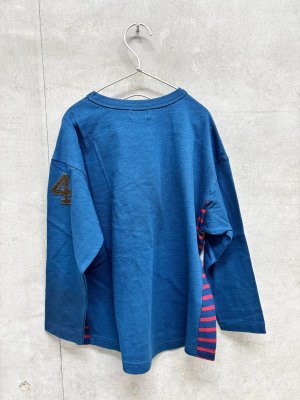 画像3: 2026秋冬 　DENIMDUNGAREE　　テンジク REPUBLIC 長袖 Tシャツ　4：ネイビー　　サイズ:145 (3)
