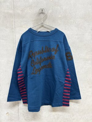 画像1: 2026秋冬 　DENIMDUNGAREE　　テンジク REPUBLIC 長袖 Tシャツ　4：ネイビー　　サイズ:145 (1)