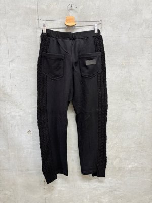 画像3: 2026秋冬　FITH  　ニット ドッキング ロングパンツ　　2:黒 (3)