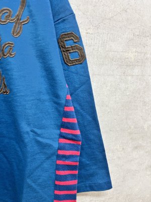 画像2: 2026秋冬 　DENIMDUNGAREE　　テンジク REPUBLIC 長袖 Tシャツ　4：ネイビー　　サイズ:145 (2)