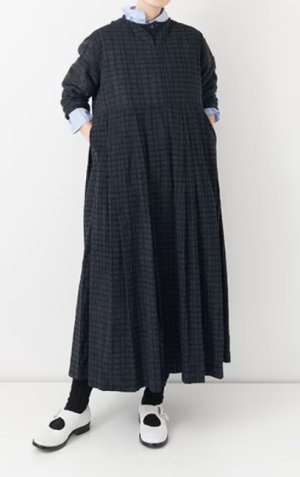 画像1: Veritecoeur　　 ノースリーブワンピース　　SUMIKURO×NASUKON CHECK　サイズ；F (1)