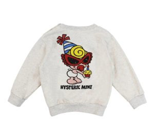 画像2: MY FIRST HYSTERIC MINI    HAPPY BIRTHDAY TO YOU 裏毛トレーナー　　16；オートミール (2)