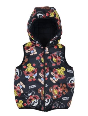 画像3: MY FIRST HYSTERIC MINI   PLUMP MINI 総柄 RV ベスト　　10；ブラック (3)