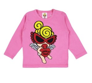 画像1: MY FIRST HYSTERIC MINI    ANGEL MINI WITH A HEART 長袖Tシャツ　　25；ピンク (1)