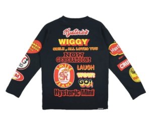 画像2: Hystericmini　BIG LOGO COLLAGE 長袖Tシャツ　　10；ブラック (2)