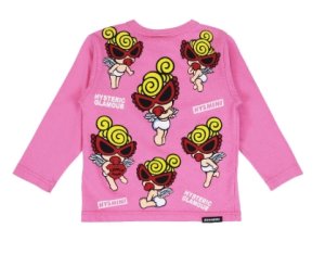 画像2: MY FIRST HYSTERIC MINI    ANGEL MINI WITH A HEART 長袖Tシャツ　　25；ピンク (2)