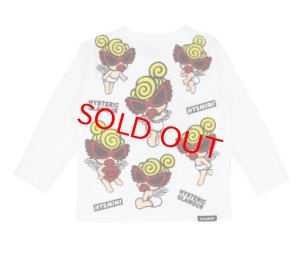 画像2: MY FIRST HYSTERIC MINI    ANGEL MINI WITH A HEART 長袖Tシャツ　　00；ホワイト (2)