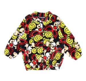 画像1: MY FIRST HYSTERIC MINI    MINI 総柄 マイクロフリース ブルゾン　14；ブラック系 (1)