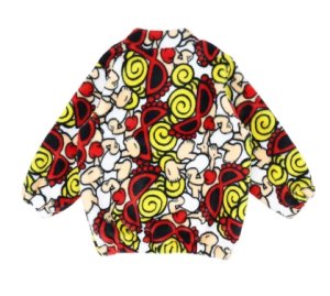 画像2: MY FIRST HYSTERIC MINI    MINI 総柄 マイクロフリース ブルゾン　04；ホワイト系 (2)